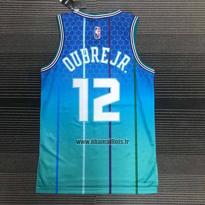 Maillot Charlotte Hornets Kelly Oubre JR. NO 12 Ville 2021-22 Bleu